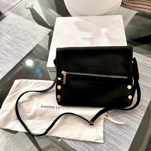 Hammitt VIP Medium Black/Gold New with Box